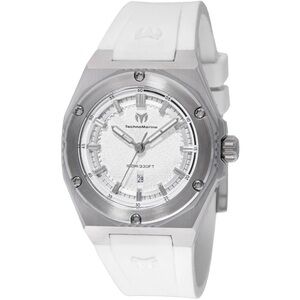 NIB TECHNOMARINE Women's TM-416049 CORAL Quartz 3 Hand Silver Dial Watch